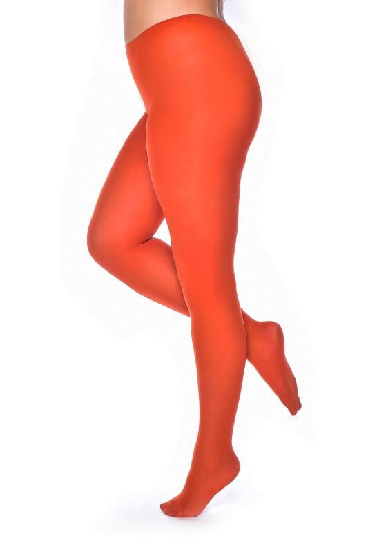 Orange 50 Denier Tights | Yours Clothing 2