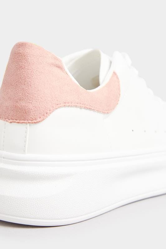 pink and white trainers