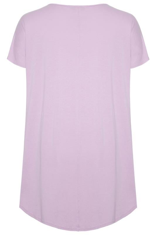 Pastel Lilac Grown On Sleeve Top Yours Clothing