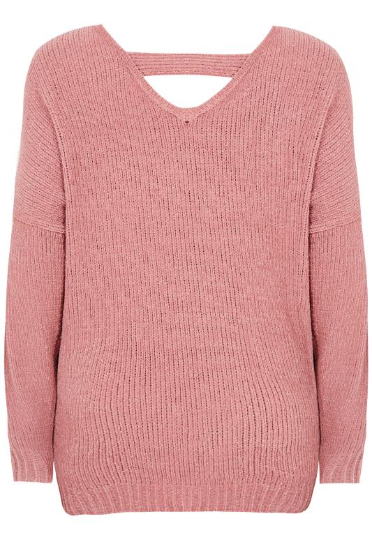 Pink Shimmer Chenille Jumper, Plus size 16 to 36 | Yours Clothing