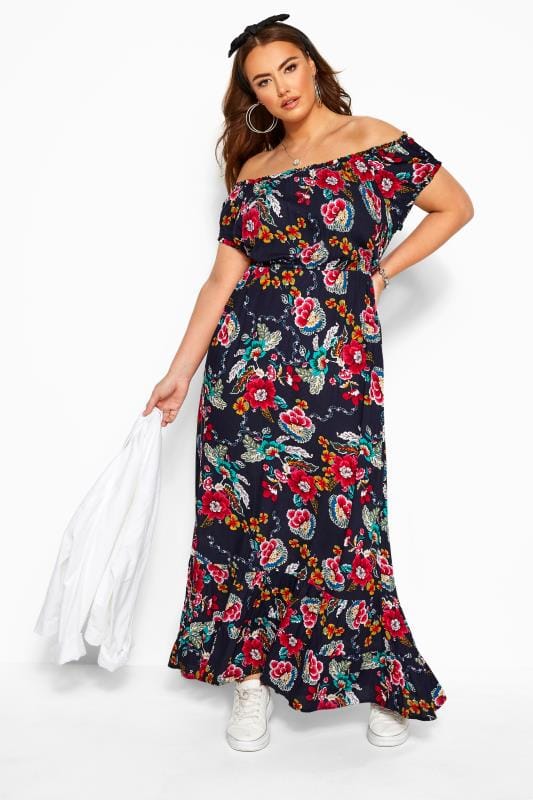 plus size cotton maxi dresses with sleeves