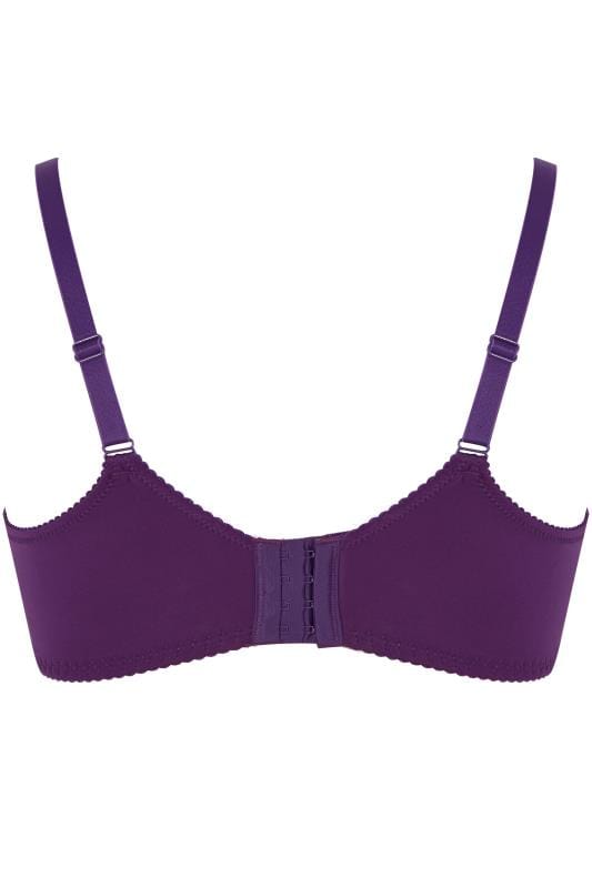 Purple Stretch Lace Wired Bra | Yours Clothing