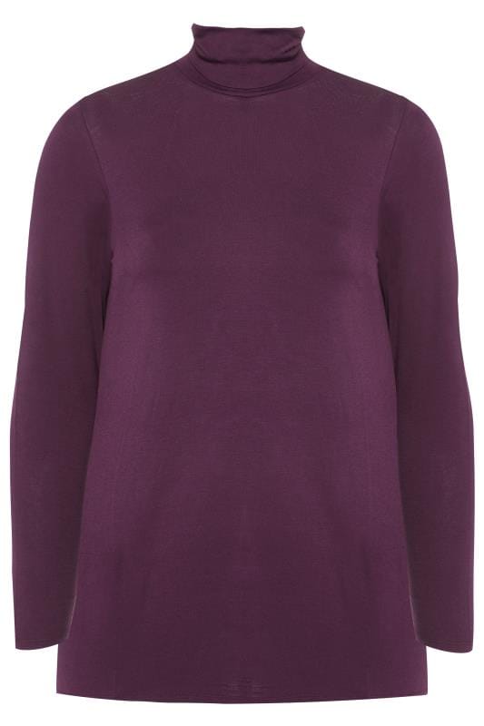Purple Turtleneck Top | Sizes 16-36 | Yours Clothing