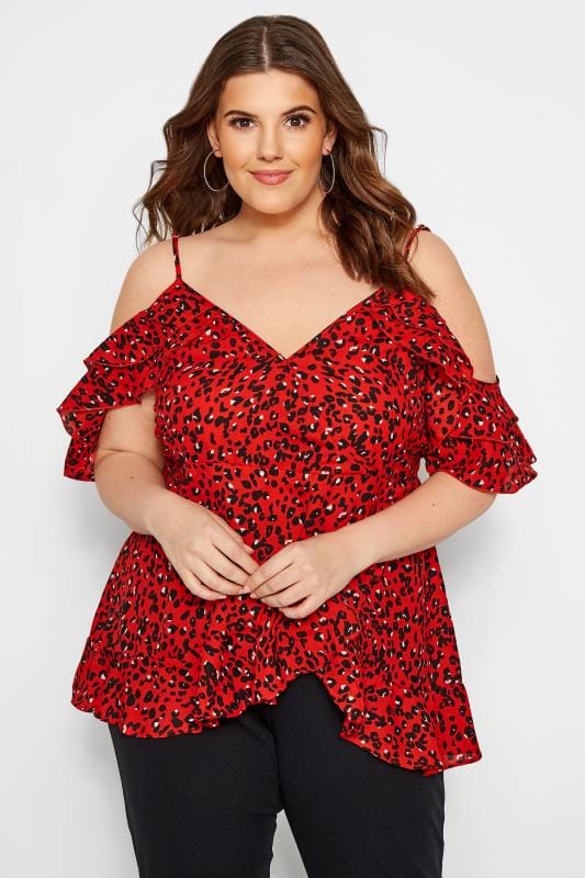 Rationel Selv tak smykker Plus Size Red Off The Shoulder Tops | Yours Clothing | Yours Clothing