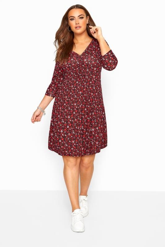 Plus Size Dresses With Sleeves | Long Sleeve Dresses | Yours Clothing ...