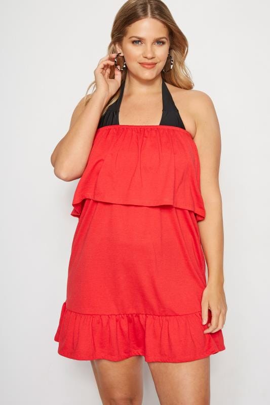 plus size bandeau dress