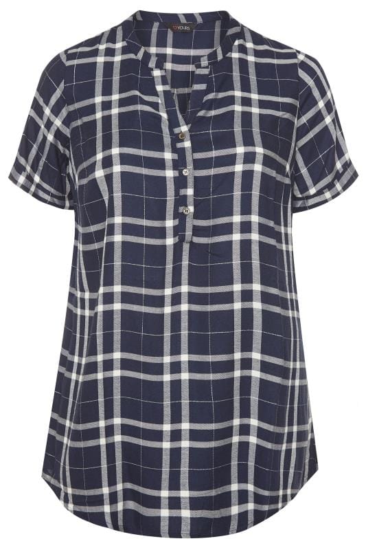Navy Check Shirt | Yours Clothing