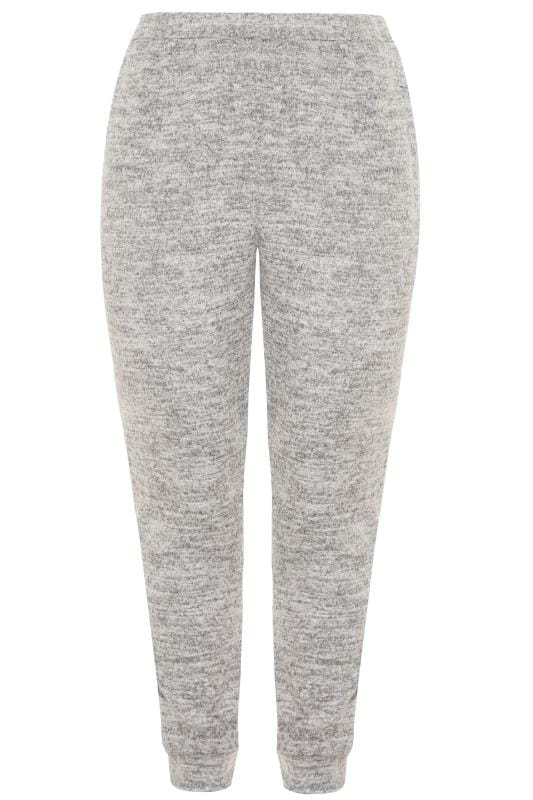 Grey Marl Soft Touch Lounge Pants | Yours Clothing