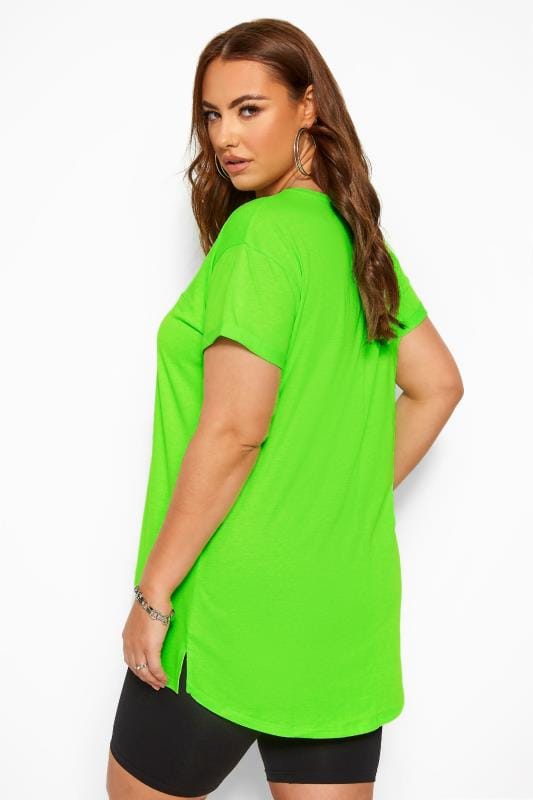 Download Neon Green Mock Pocket T-Shirt | Yours Clothing
