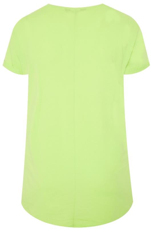 Lime Green Mock Pocket T-Shirt | Yours Clothing