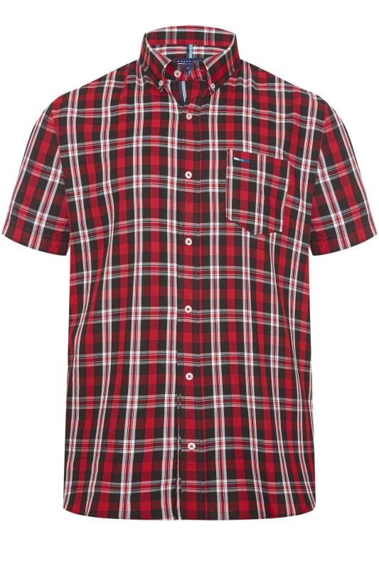 Casual Shirts Tallas Grandes BadRhino Red Check Shirt