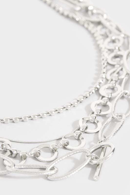 Silver Multi Layered Necklace | Long Tall Sally