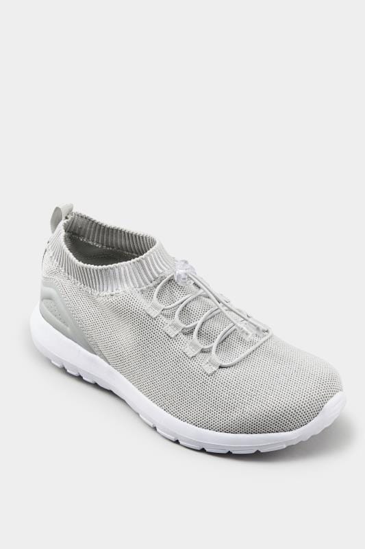 wide fit silver trainers
