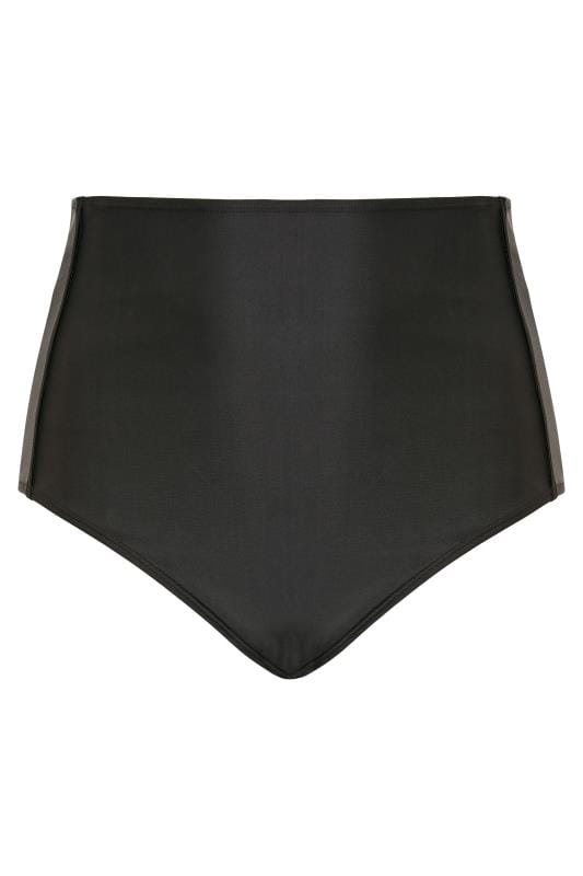 Plus Size Black Super High Waisted Tummy Control Bikini Briefs | Yours Clothing 6