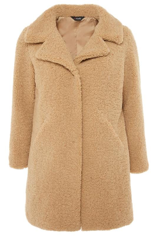 Tan Teddy Coat | Yours Clothing