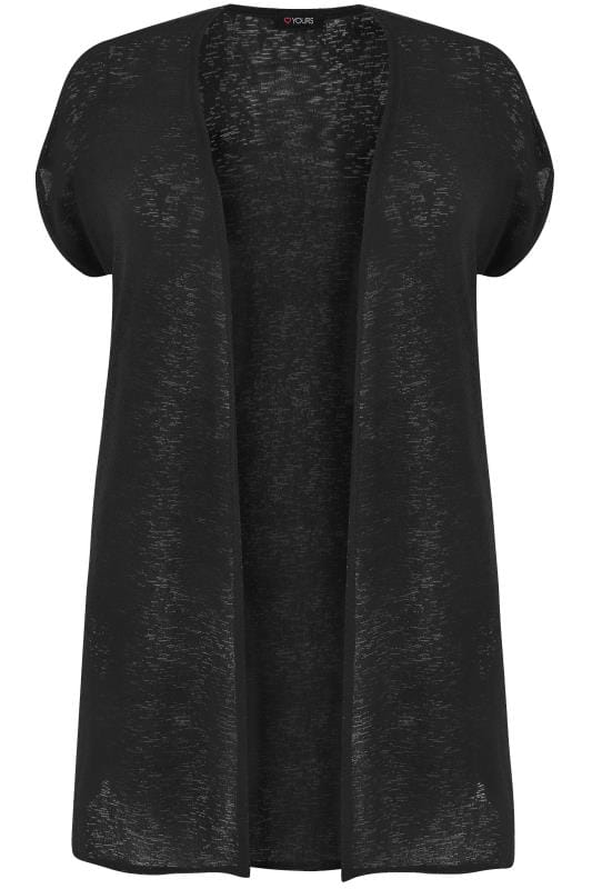 Plus Size Curve Black Short Sleeve Cardigan | Yours Clothing 4