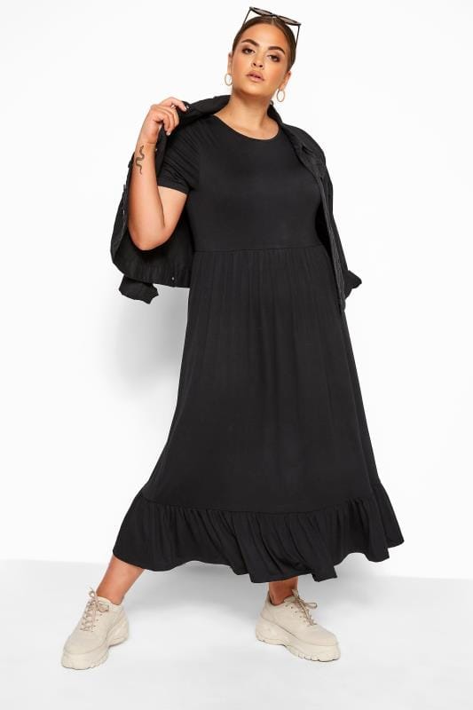 Tiered Maxi Smock Dress | Yours Clothing