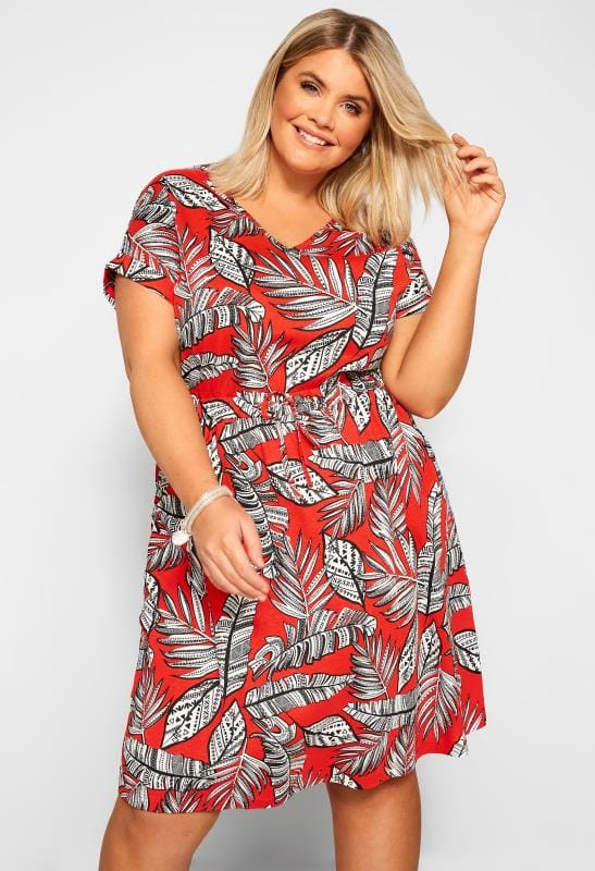 Plus Size Red Midi Dresses | Yours Clothing