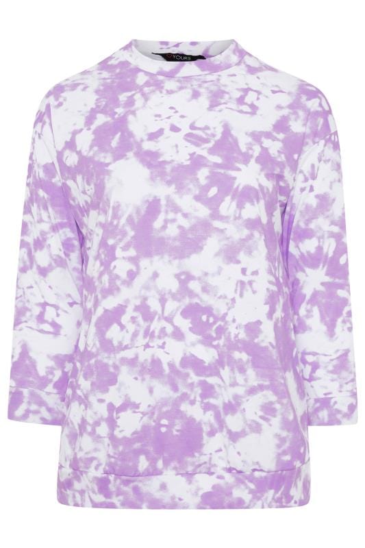  Lilac  Tie  Dye  Sweatshirt Yours Clothing