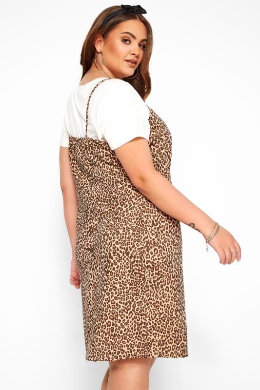 leopard print 2 in 1 dress