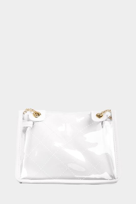 clear white purse