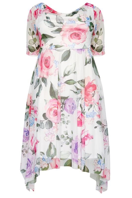 YOURS LONDON Midi-Kleid - Rosa, große Größen 44 bis 60 