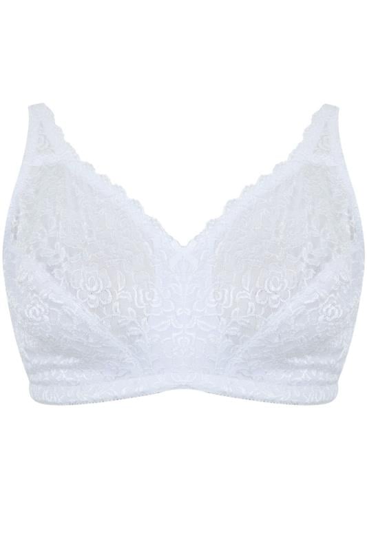 White Hi Shine Lace Non-Padded Non-Wired Full Cup Bra 3