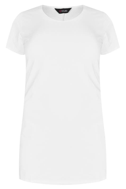 Curve White Longline T-Shirt 4