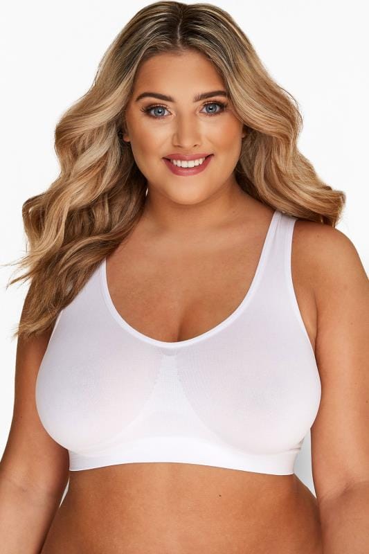 White Seamless Non-Padded Non-Wired Bralette 2