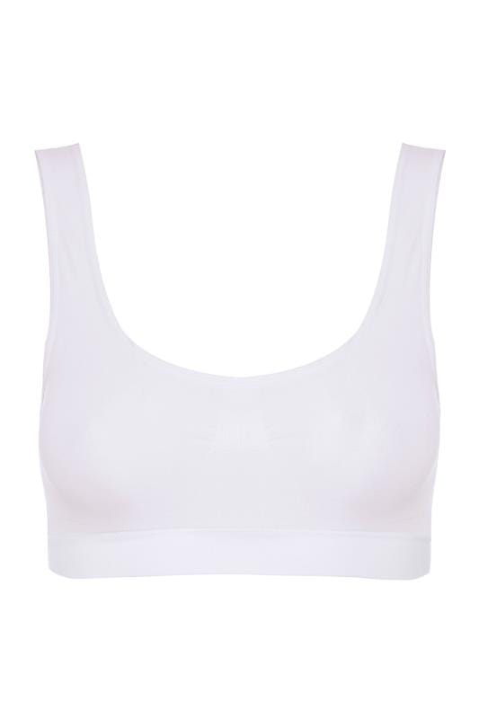 White Seamless Padded Non-Wired Bralette | Yours Clothing 3