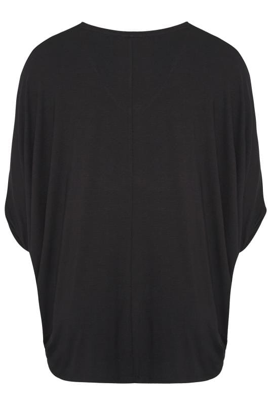 YOURS LONDON Black Snowflake Cape Top | Yours Clothing 6