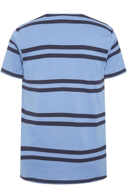 BadRhino Big & Tall Blue Double Stripe T-Shirt 6