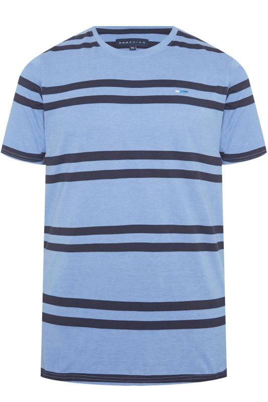 Men's T-Shirts BadRhino Blue Double Stripe T-Shirt