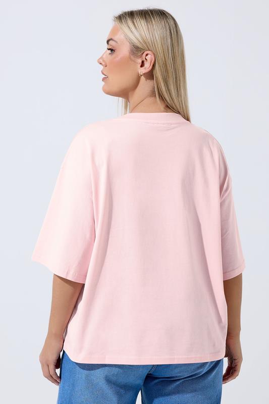 LIMITED COLLECTION Plus Size Pink 'Summer Spirit' Slogan T-Shirt | Yours Clothing 4