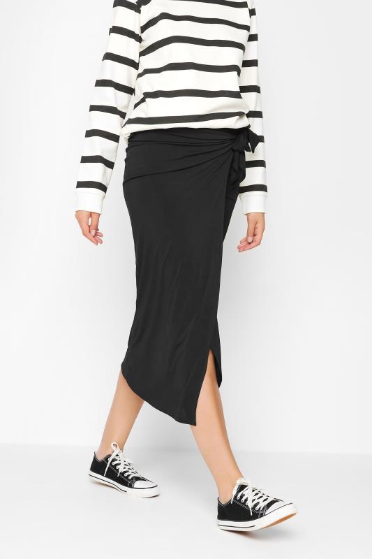 LTS Tall Women's Black Wrap Midi Skirt | Long Tall Sally 1