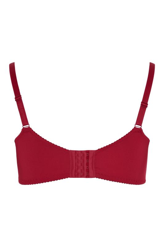 Red Stretch Lace Non-Padded Underwired Balcony Bra 5