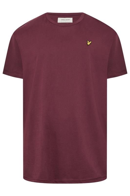 LYLE & SCOTT Big & Tall Burgundy Red Core T-Shirt | BadRhino 3