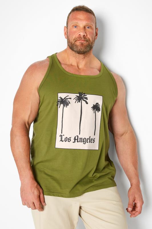 Men's  BadRhino Big & Tall Green Los Angeles Print Vest