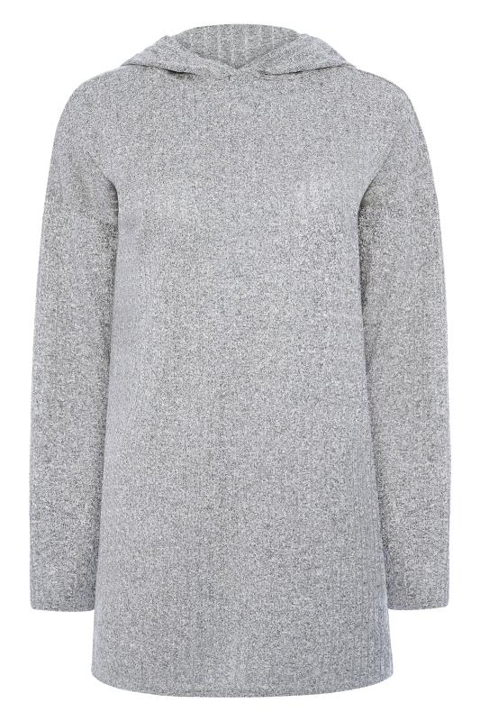 LTS Tall Grey Ribbed Co-ord Hoodie 4