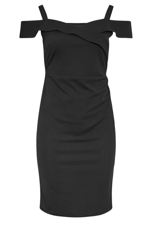 YOURS LONDON Plus Size Black Bardot Dress | Yours Clothing 5