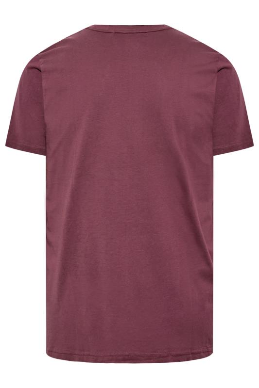 LAMBRETTA Big & Tall Burgundy Red Target Print T-Shirt | BadRhino 4