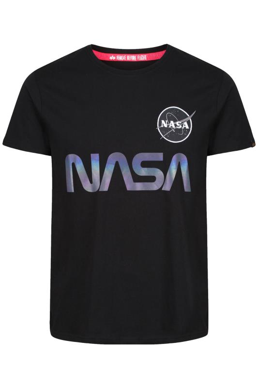 ALPHA INDUSTRIES Black NASA Reflective T-Shirt | BadRhino 4