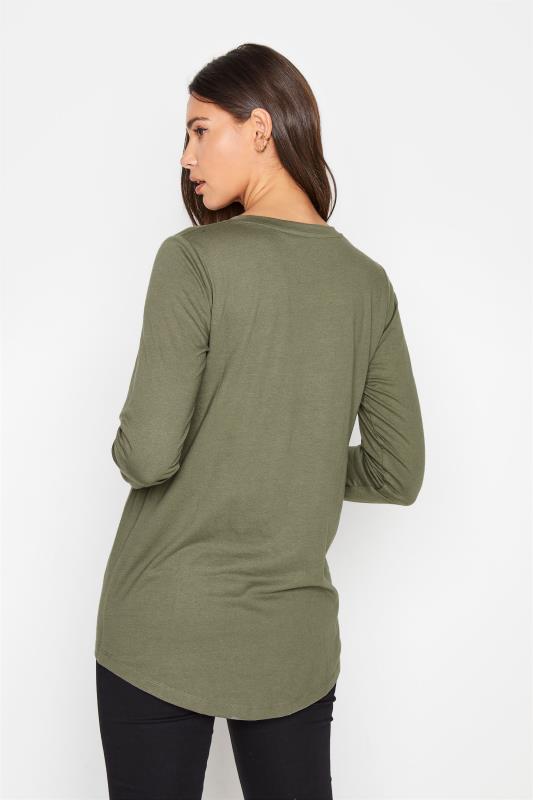 LTS Tall Khaki Green Long Sleeve T-Shirt 3