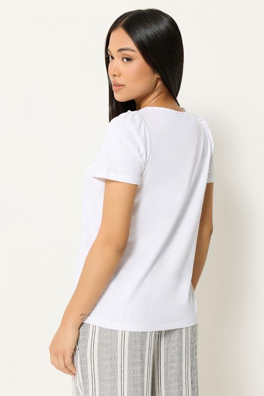 M&Co Petite White Embroidered Trim Cotton Blouse | M&Co 2