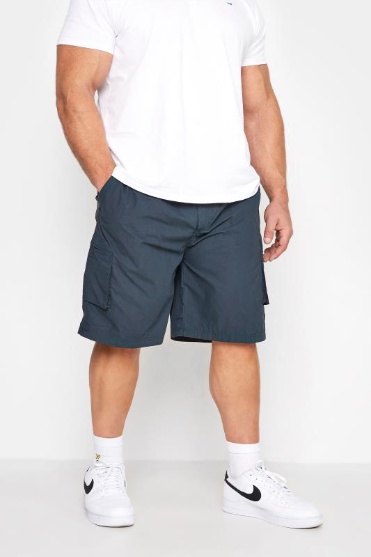  Grande Taille D555 Big & Tall Navy Blue Cargo Shorts