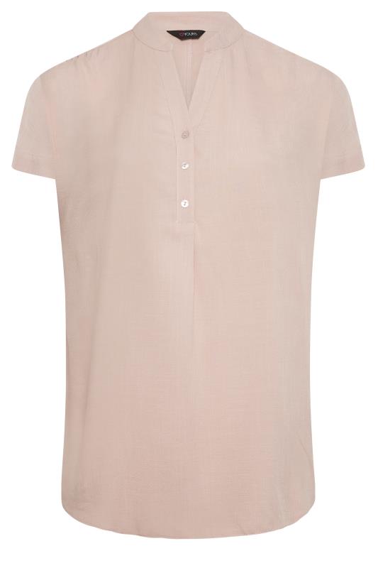 YOURS Plus Size Pink Half Placket Blouse | Yours Clothing 6