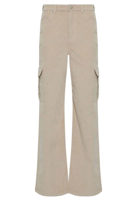 LTS Tall Stone Brown Cargo Wide Leg Jeans | Long Tall Sally 2