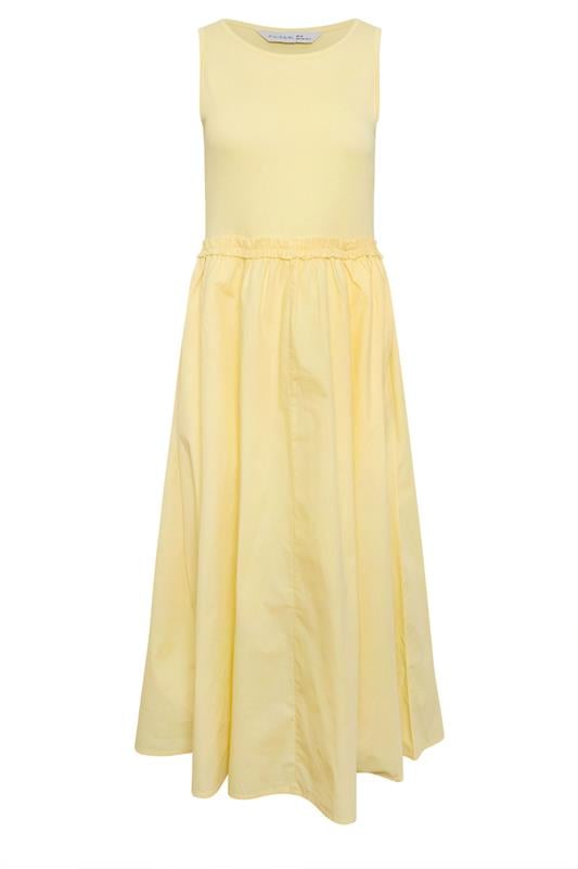 PixieGirl Petite Women's Yellow Ruffle Detail Midi Dress | PixieGirl 6
