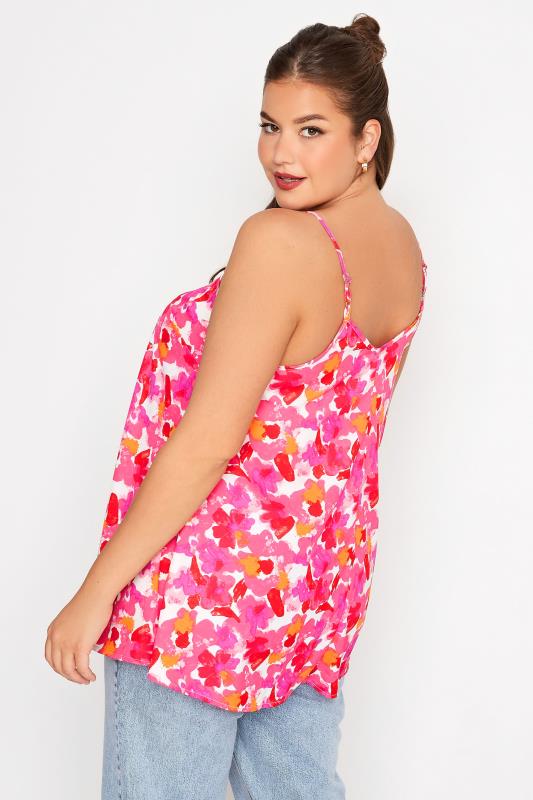 LIMITED COLLECTION Curve Pink Floral Print Cami Top_C.jpg