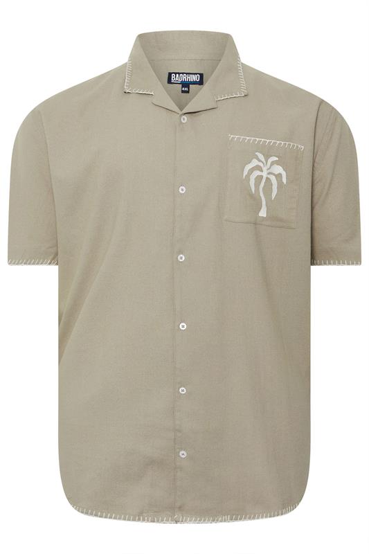 BadRhino Big & Tall Brown Heavyweight Embroidered Shirt | BadRhino  6